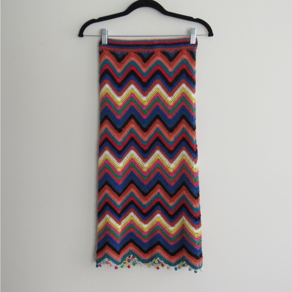 Chevron Patterned Multicolor Skirt - image 1